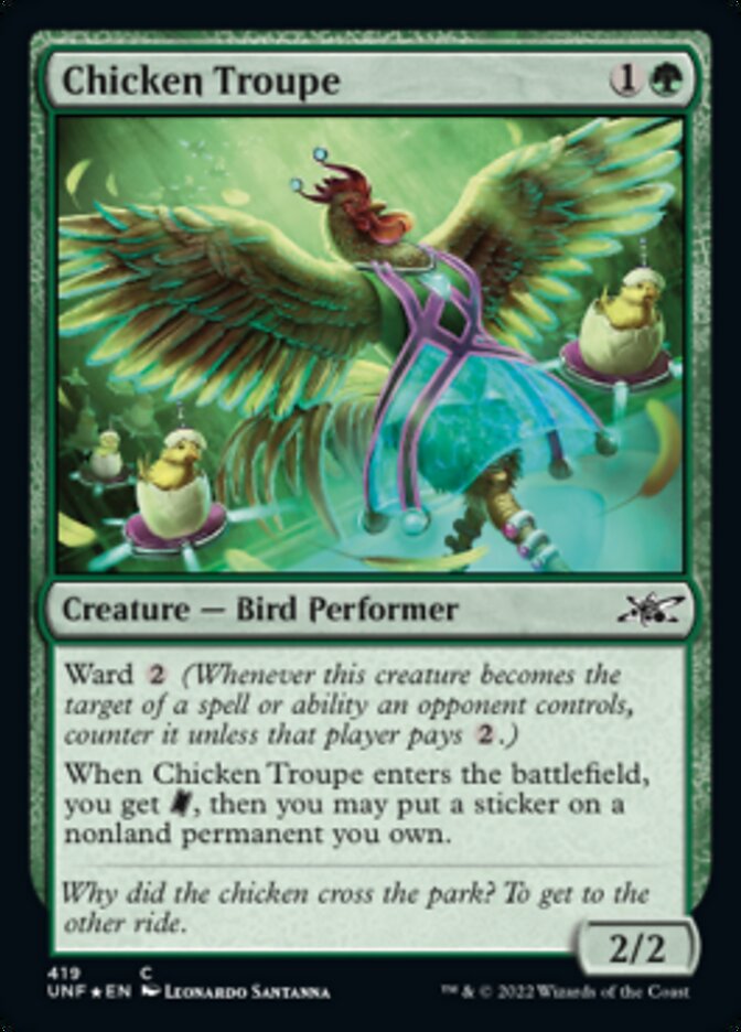 Chicken Troupe (Galaxy Foil) [Unfinity] MTG Single Magic: The Gathering    | Red Claw Gaming