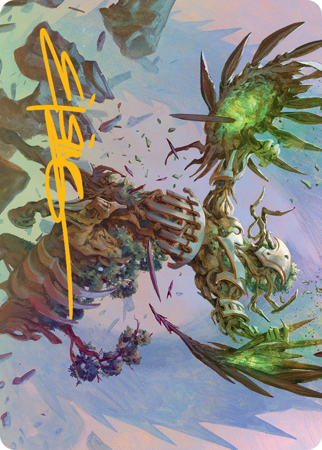 Botanical Brawler Art Card (Gold-Stamped Signature) [March of the Machine Art Series] MTG Single Magic: The Gathering | Red Claw Gaming