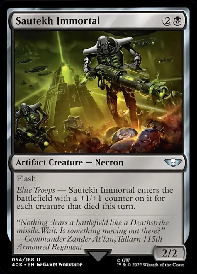 Sautekh Immortal (Surge Foil) [Warhammer 40,000] MTG Single Magic: The Gathering | Red Claw Gaming