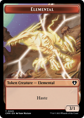 Human Soldier // Elemental (0025) Double-Sided Token [Commander Masters Tokens] MTG Single Magic: The Gathering    | Red Claw Gaming
