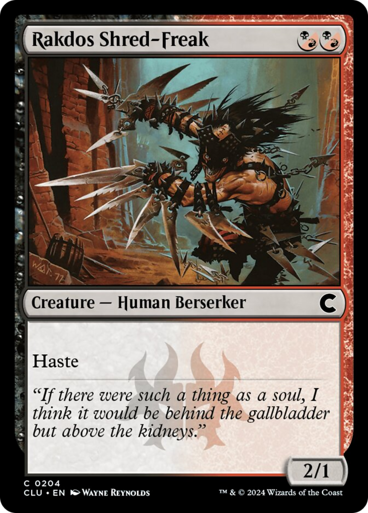 Rakdos Shred-Freak [Ravnica: Clue Edition] MTG Single Magic: The Gathering | Red Claw Gaming
