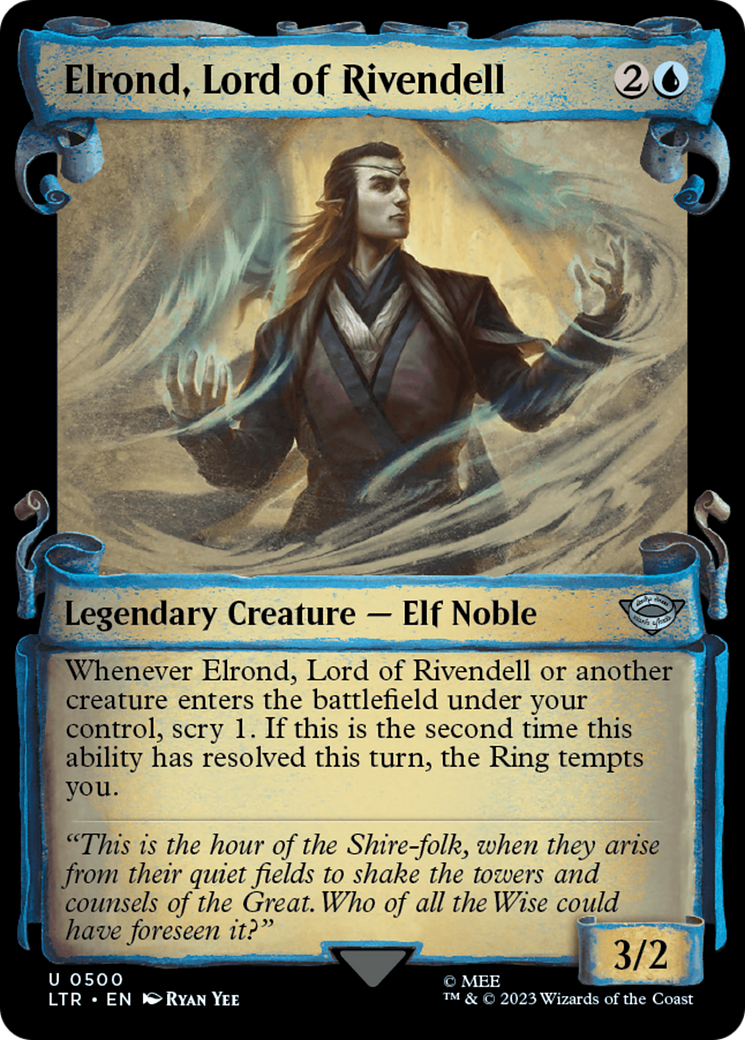 Elrond, Lord of Rivendell [The Lord of the Rings: Tales of Middle-Earth Showcase Scrolls] MTG Single Magic: The Gathering | Red Claw Gaming