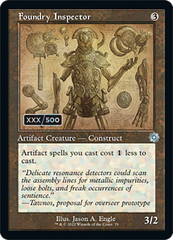 Foundry Inspector (Retro Schematic) (Serialized) [The Brothers' War Retro Artifacts] MTG Single Magic: The Gathering | Red Claw Gaming