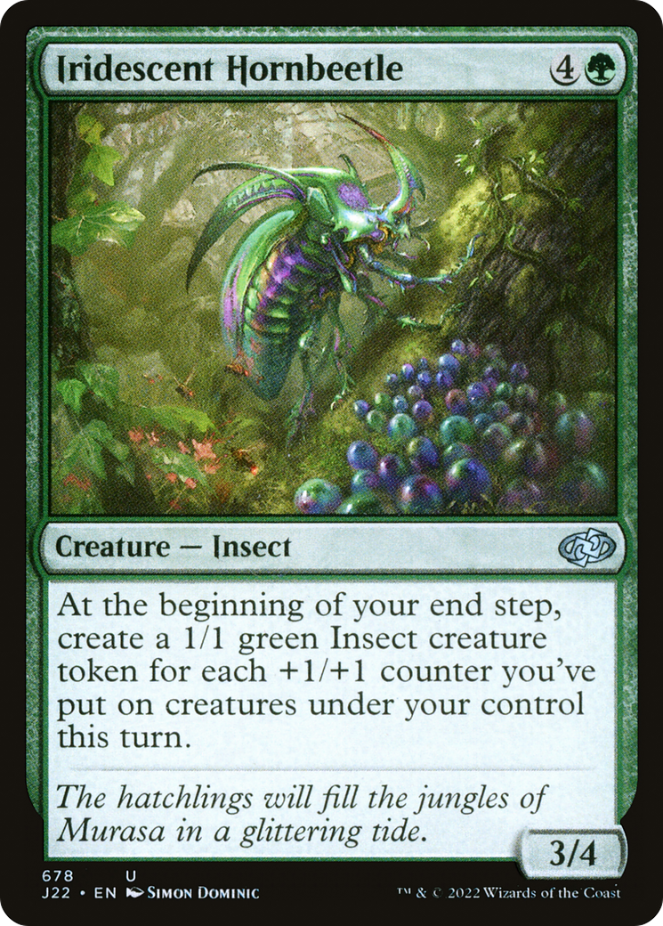 Iridescent Hornbeetle [Jumpstart 2022] MTG Single Magic: The Gathering | Red Claw Gaming