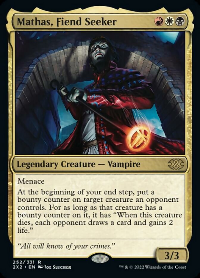 Mathas, Fiend Seeker [Double Masters 2022] MTG Single Magic: The Gathering    | Red Claw Gaming
