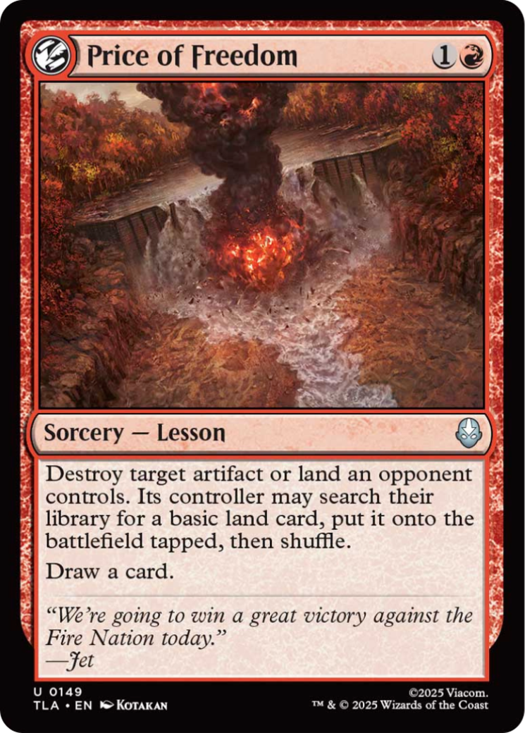 Price of Freedom [Avatar: The Last Airbender] MTG Single Magic: The Gathering | Red Claw Gaming