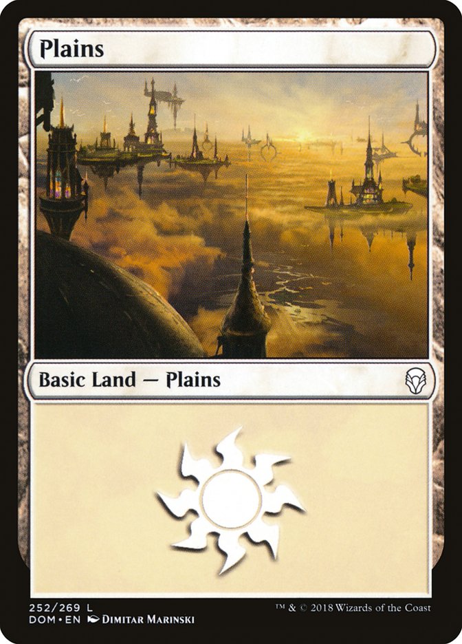 Plains (252) [Dominaria] MTG Single Magic: The Gathering | Red Claw Gaming