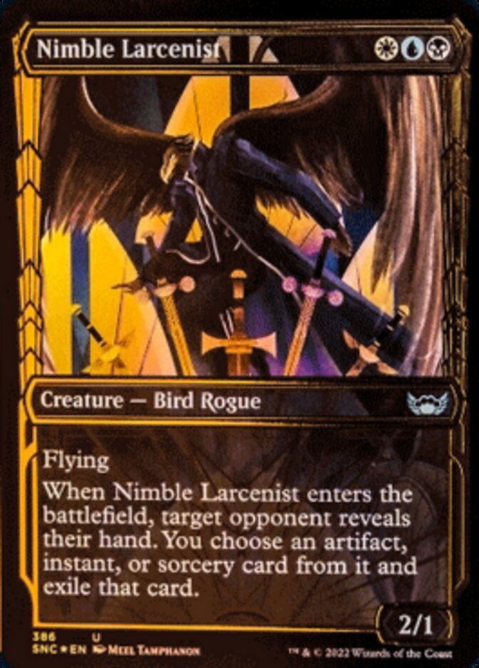 Nimble Larcenist (Showcase Golden Age Gilded Foil) [Streets of New Capenna] MTG Single Magic: The Gathering | Red Claw Gaming