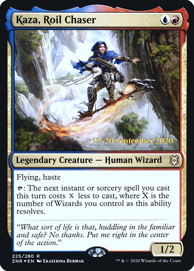 Kaza, Roil Chaser [Zendikar Rising Prerelease Promos] MTG Single Magic: The Gathering | Red Claw Gaming