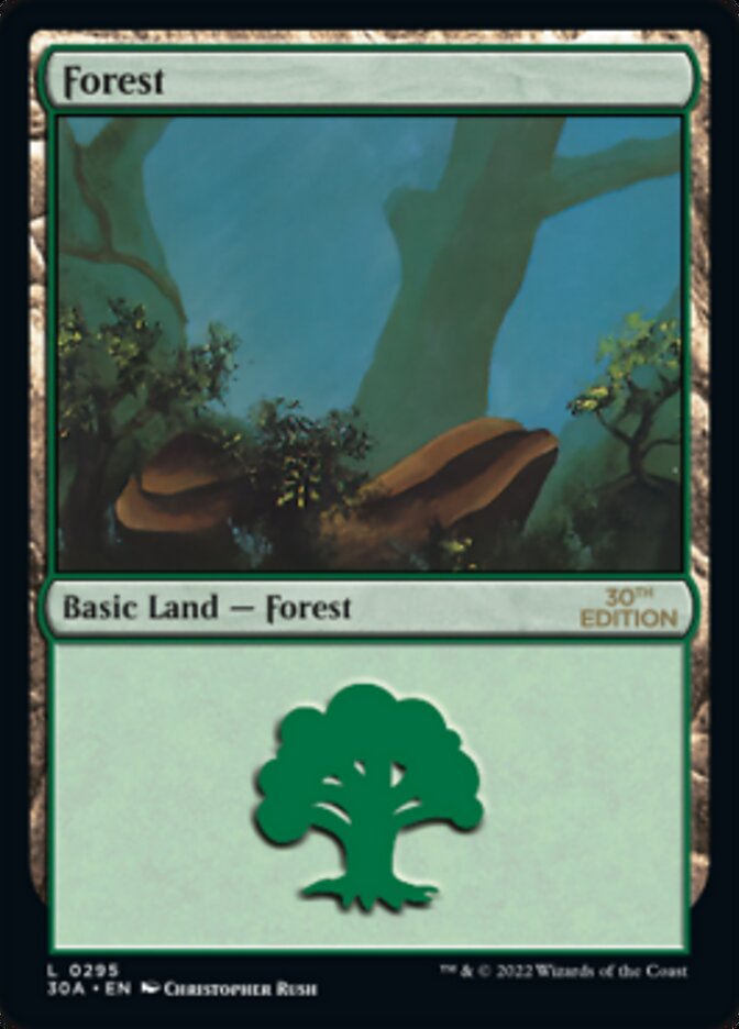 Forest (295) [30th Anniversary Edition] MTG Single Magic: The Gathering | Red Claw Gaming