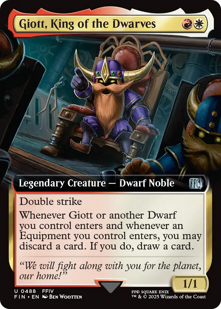 Giott, King of the Dwarves (Extended Art) [FINAL FANTASY] MTG Single Magic: The Gathering | Red Claw Gaming