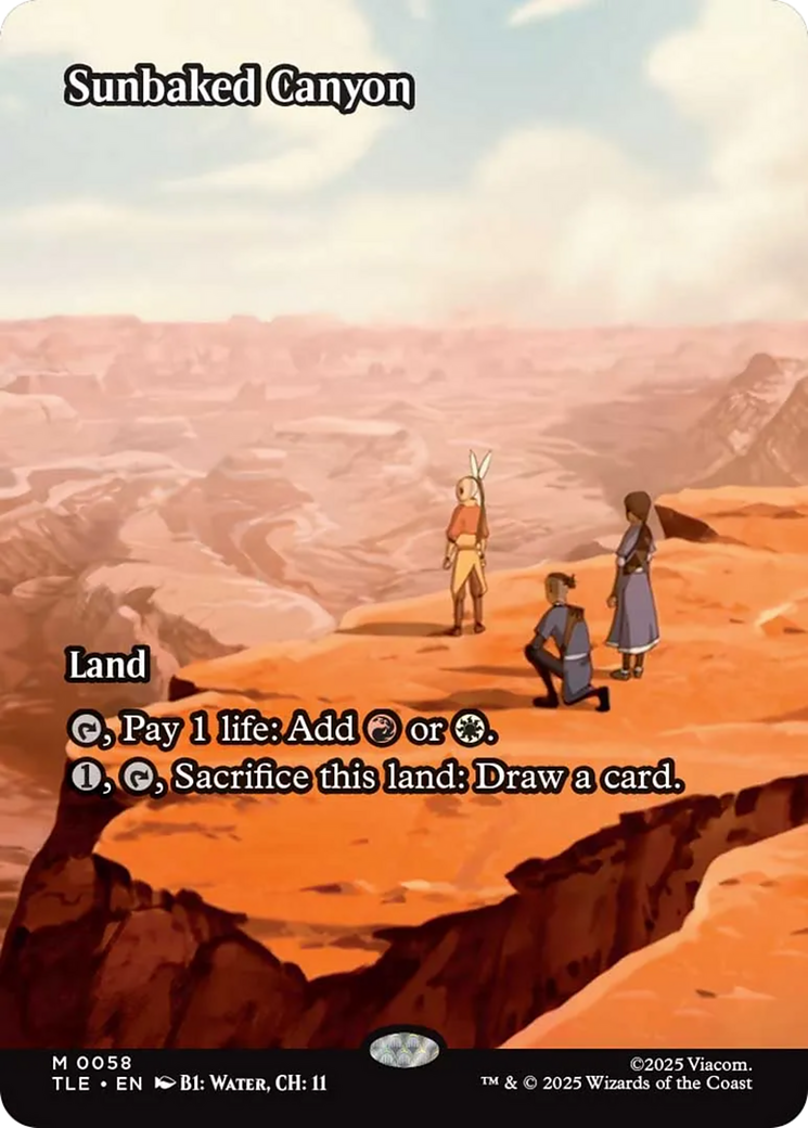 Sunbaked Canyon (Borderless) [Avatar: The Last Airbender: Eternal-Legal] MTG Single Magic: The Gathering | Red Claw Gaming