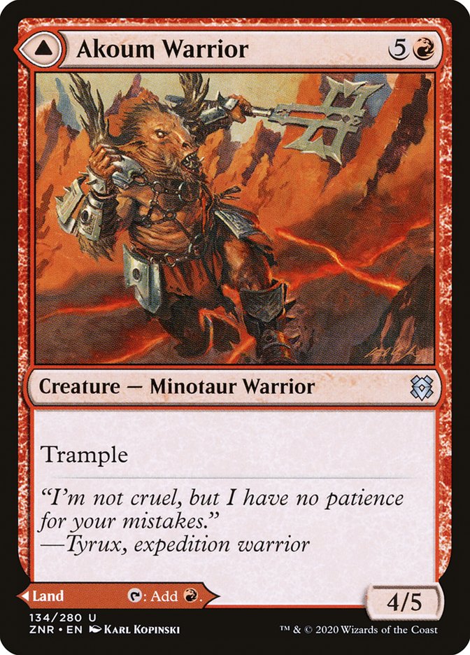 Akoum Warrior // Akoum Teeth [Zendikar Rising] MTG Single Magic: The Gathering | Red Claw Gaming