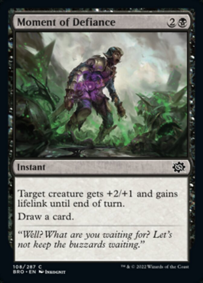 Moment of Defiance [The Brothers' War] MTG Single Magic: The Gathering | Red Claw Gaming