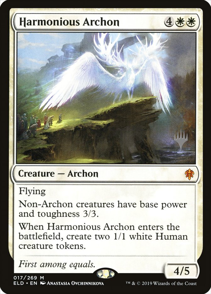 Harmonious Archon (Promo Pack) [Throne of Eldraine Promos] MTG Single Magic: The Gathering | Red Claw Gaming