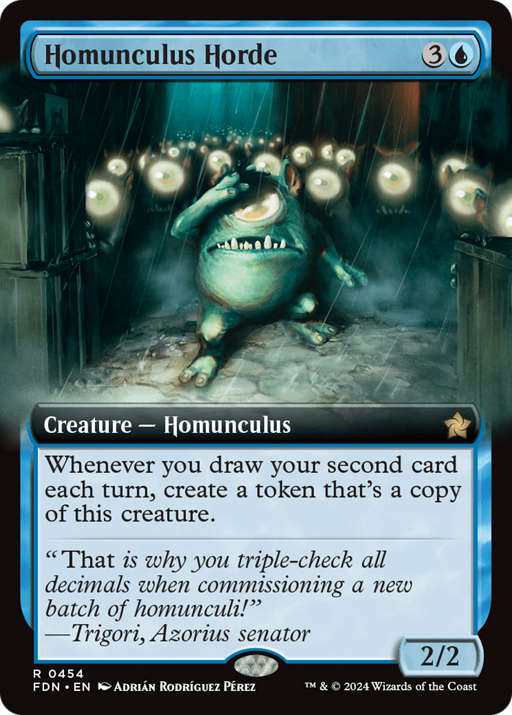 Homunculus Horde (Extended Art) [Foundations] MTG Single Magic: The Gathering | Red Claw Gaming