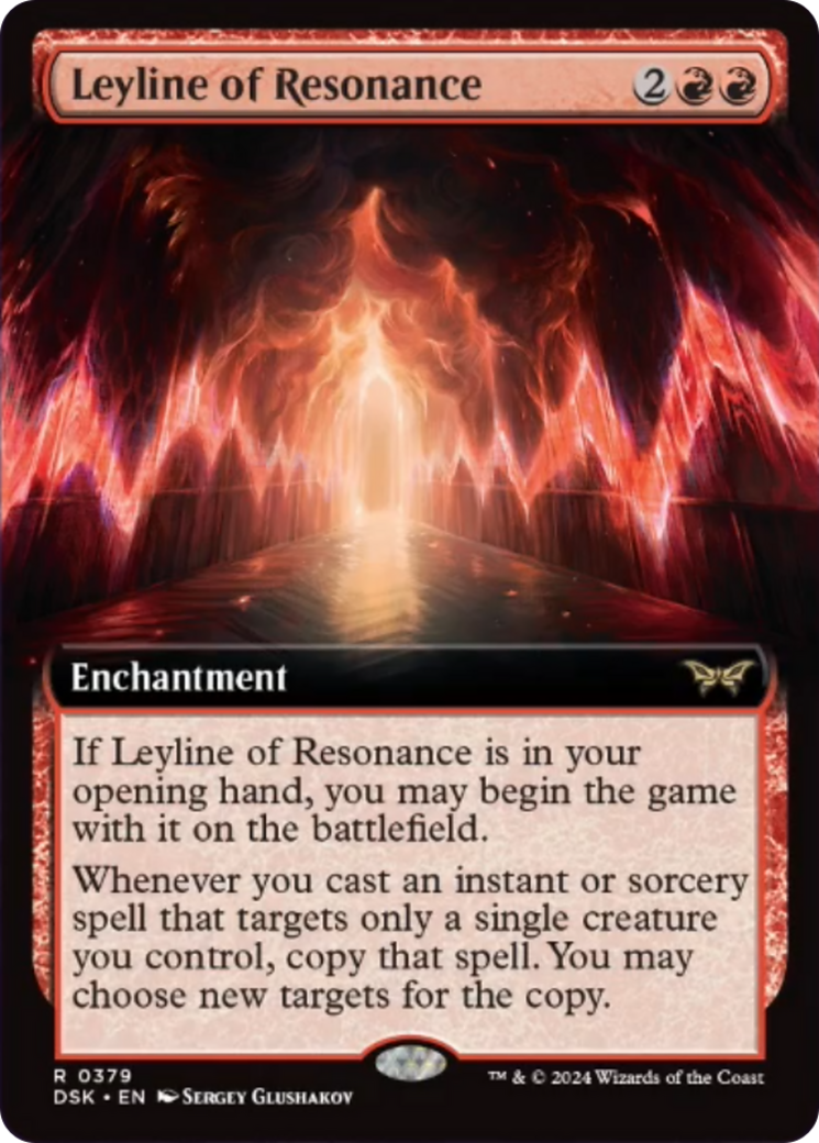 Leyline of Resonance (Extended Art) [Duskmourn: House of Horror] MTG Single Magic: The Gathering | Red Claw Gaming