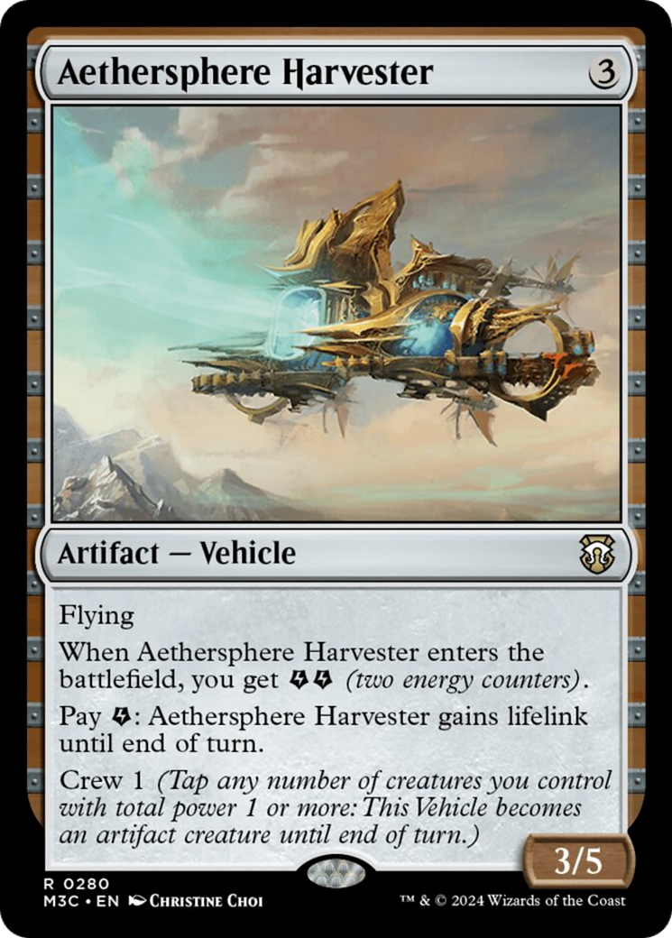 Aethersphere Harvester (Ripple Foil) [Modern Horizons 3 Commander] | Red Claw Gaming