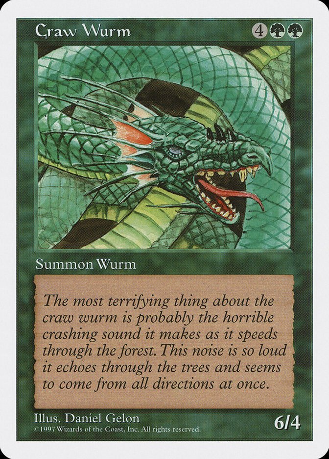 Craw Wurm [Fifth Edition] MTG Single Magic: The Gathering | Red Claw Gaming