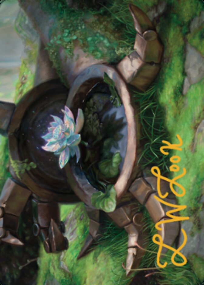 Timeless Lotus Art Card (Gold-Stamped Signature) [Dominaria United Art Series] MTG Single Magic: The Gathering | Red Claw Gaming