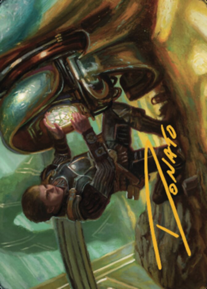 Urza, Powerstone Prodigy Art Card (Gold-Stamped Signature) [The Brothers' War Art Series] MTG Single Magic: The Gathering | Red Claw Gaming
