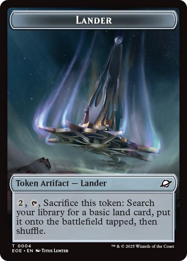 Human Soldier // Lander (0004) Doubled-Sided Token [Edge of Eternities Tokens] MTG Single Magic: The Gathering | Red Claw Gaming