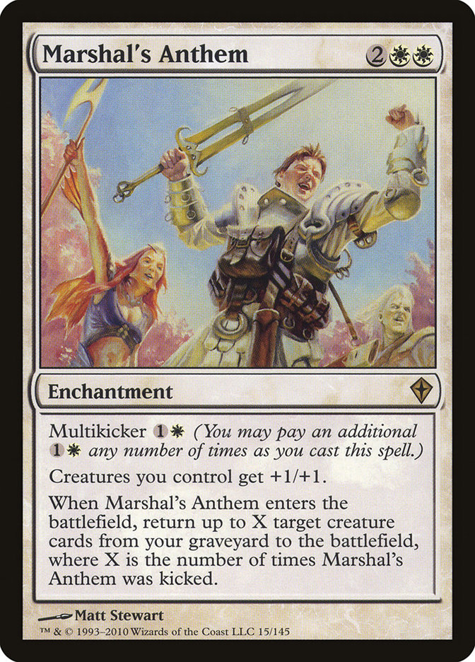 Marshal's Anthem [Worldwake] MTG Single Magic: The Gathering | Red Claw Gaming
