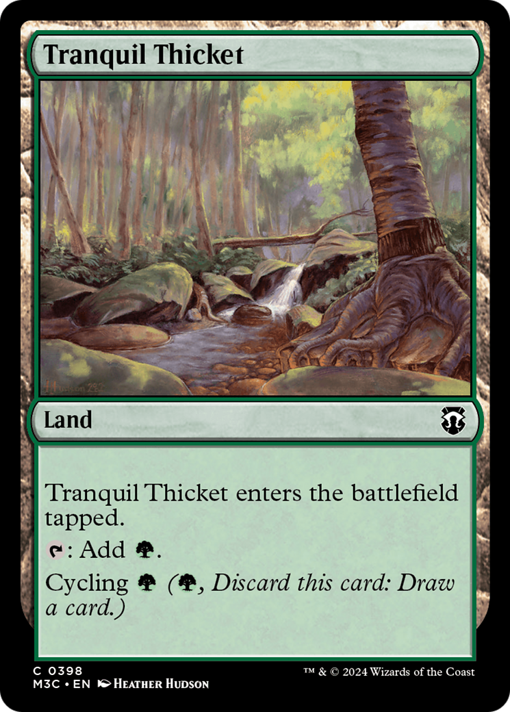 Tranquil Thicket (Ripple Foil) [Modern Horizons 3 Commander] MTG Single Magic: The Gathering | Red Claw Gaming
