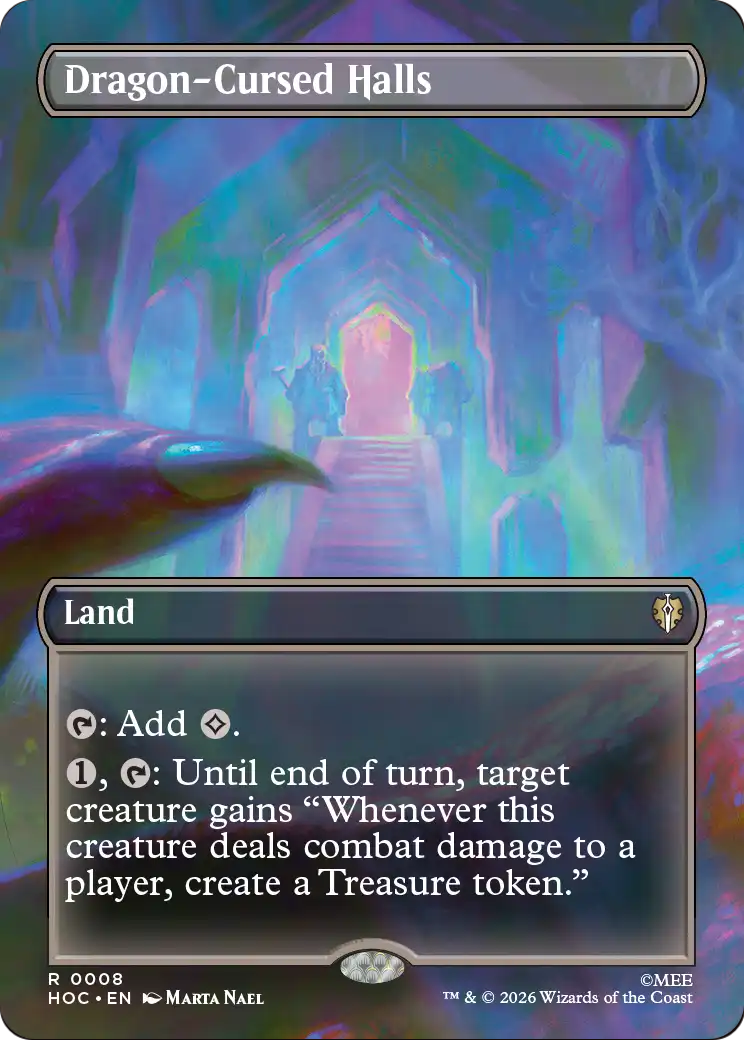 Dragon-Cursed Halls (Borderless) [The Hobbit: Eternal-Legal] MTG Single Magic: The Gathering | Red Claw Gaming