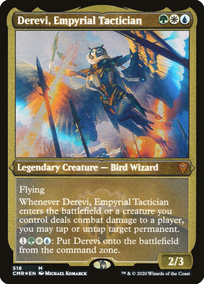 Derevi, Empyrial Tactician (Etched) [Commander Legends] MTG Single Magic: The Gathering | Red Claw Gaming