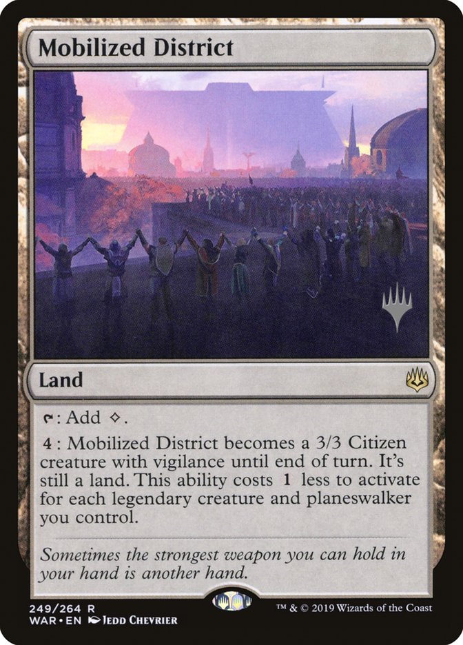 Mobilized District (Promo Pack) [War of the Spark Promos] MTG Single Magic: The Gathering | Red Claw Gaming