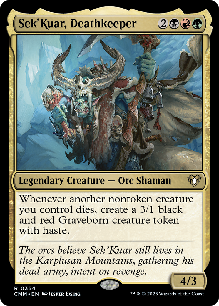 Sek'Kuar, Deathkeeper [Commander Masters] MTG Single Magic: The Gathering    | Red Claw Gaming