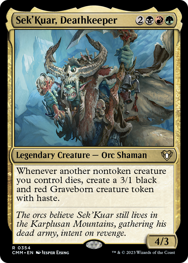 Sek'Kuar, Deathkeeper [Commander Masters] MTG Single Magic: The Gathering | Red Claw Gaming