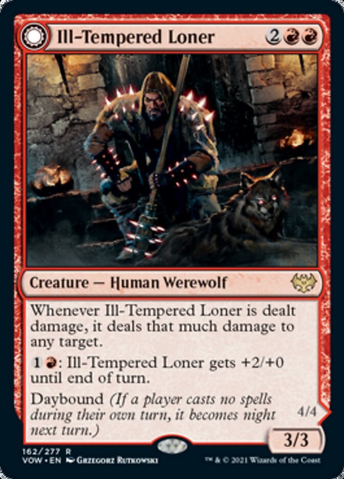 Ill-Tempered Loner // Howlpack Avenger [Innistrad: Crimson Vow] MTG Single Magic: The Gathering | Red Claw Gaming