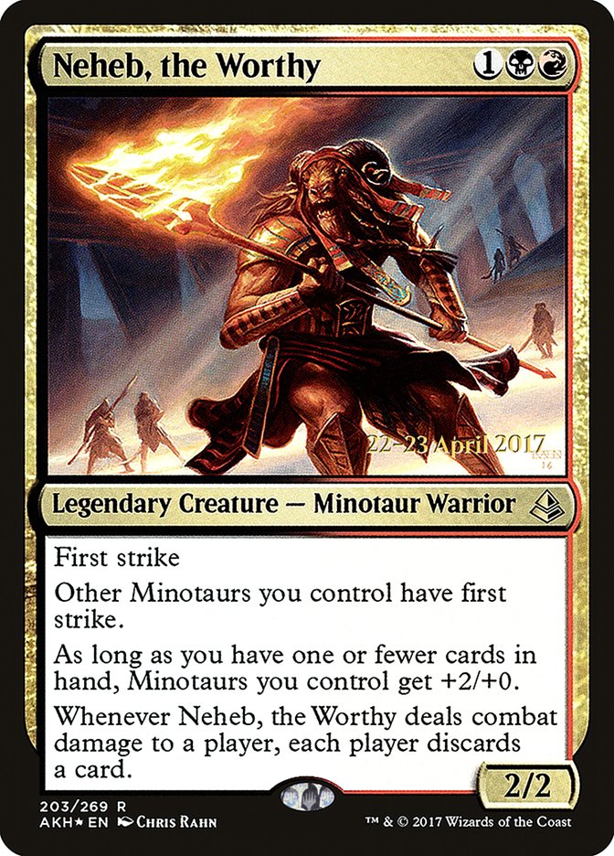 Neheb, the Worthy [Amonkhet Prerelease Promos] MTG Single Magic: The Gathering | Red Claw Gaming