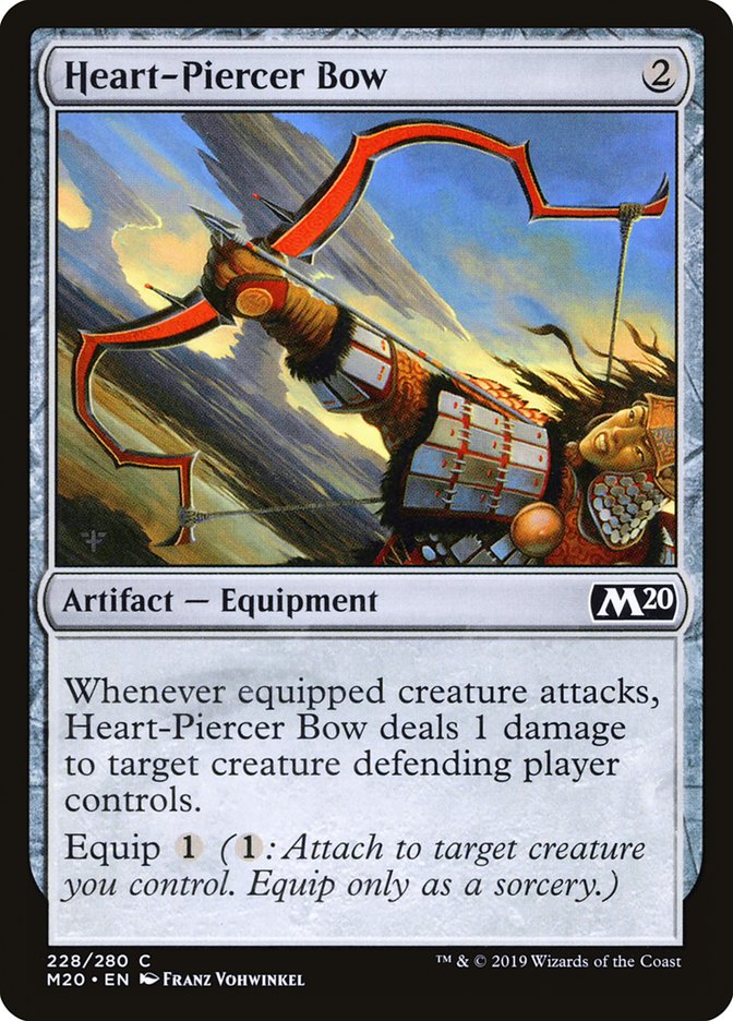 Heart-Piercer Bow [Core Set 2020] MTG Single Magic: The Gathering | Red Claw Gaming