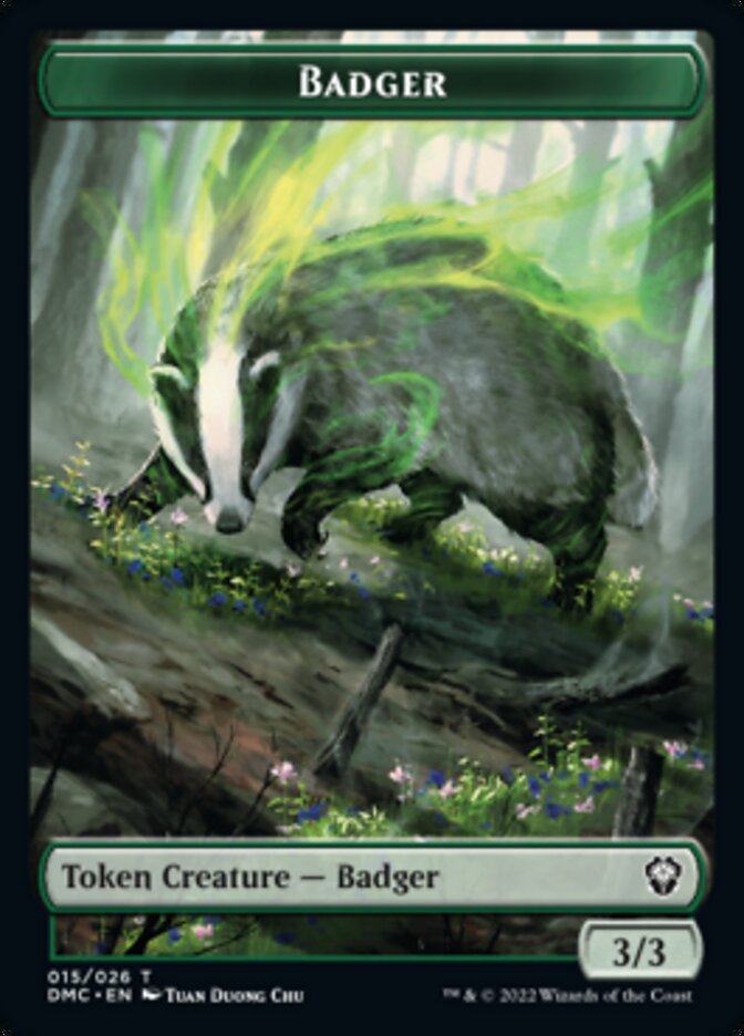Soldier // Badger Double-Sided Token [Dominaria United Tokens] MTG Single Magic: The Gathering | Red Claw Gaming