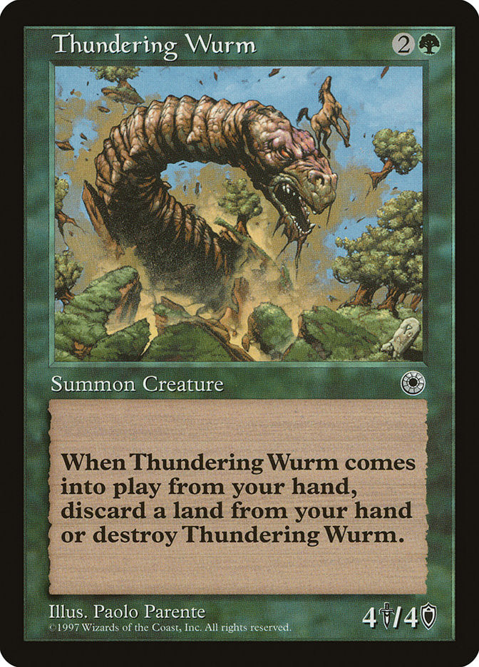 Thundering Wurm [Portal] MTG Single Magic: The Gathering | Red Claw Gaming