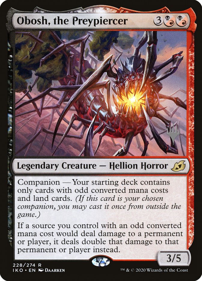 Obosh, the Preypiercer (Promo Pack) [Ikoria: Lair of Behemoths Promos] MTG Single Magic: The Gathering | Red Claw Gaming