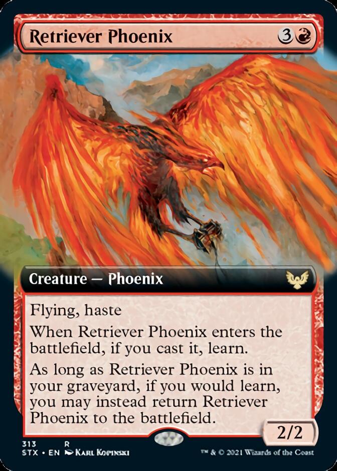 Retriever Phoenix (Extended Art) [Strixhaven: School of Mages] MTG Single Magic: The Gathering | Red Claw Gaming