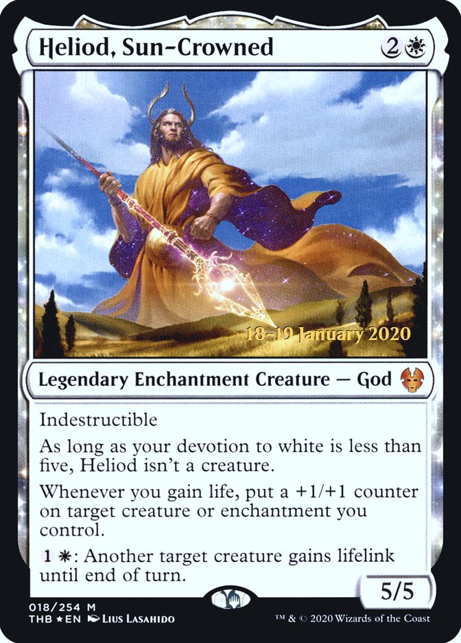 Heliod, Sun-Crowned [Theros Beyond Death Prerelease Promos] MTG Single Magic: The Gathering | Red Claw Gaming