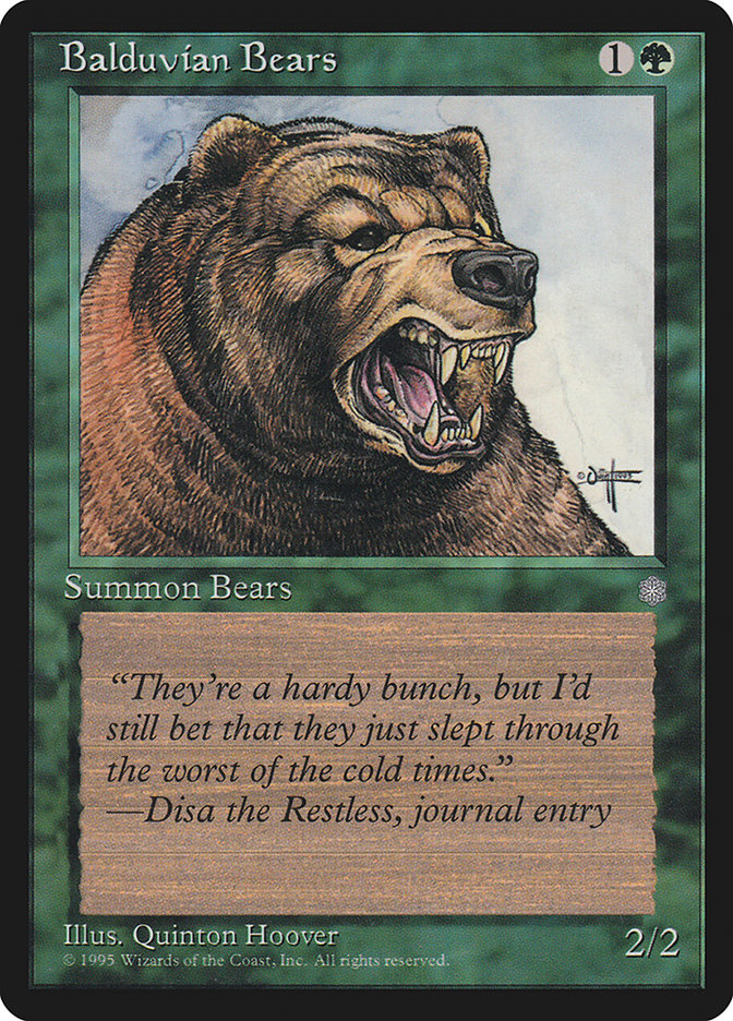 Balduvian Bears [Ice Age] MTG Single Magic: The Gathering | Red Claw Gaming