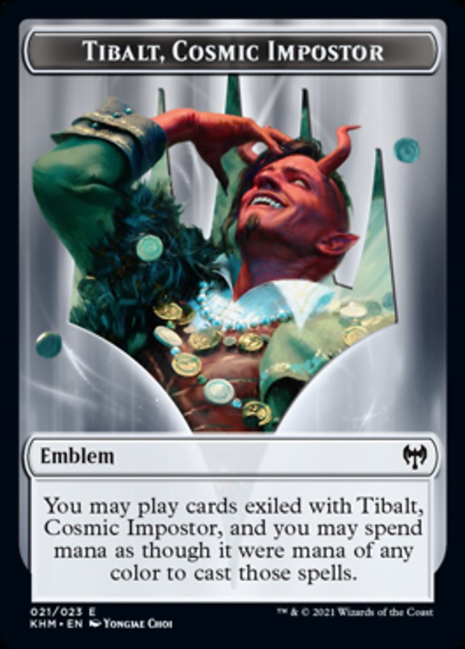 Tibalt, Cosmic Impostor Emblem [Kaldheim Tokens] MTG Single Magic: The Gathering | Red Claw Gaming