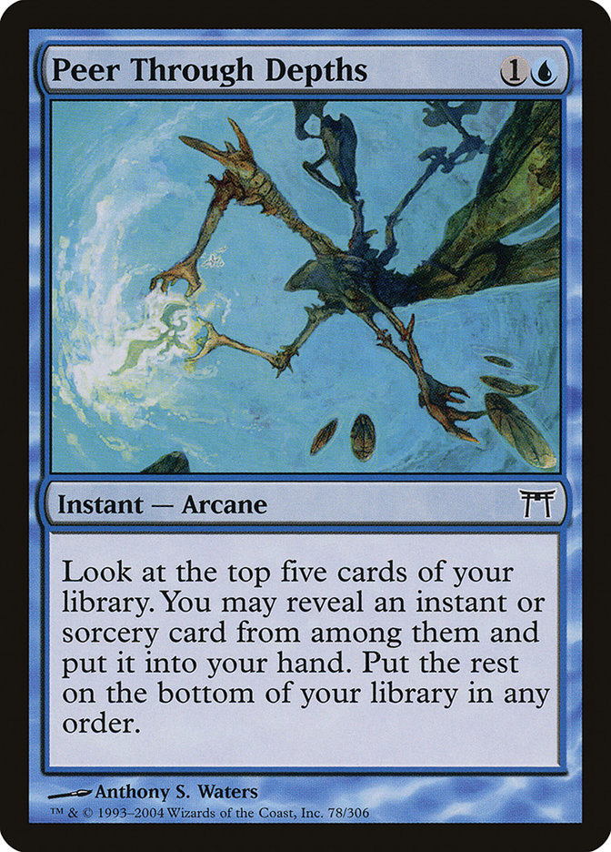 Peer Through Depths [Champions of Kamigawa] MTG Single Magic: The Gathering | Red Claw Gaming