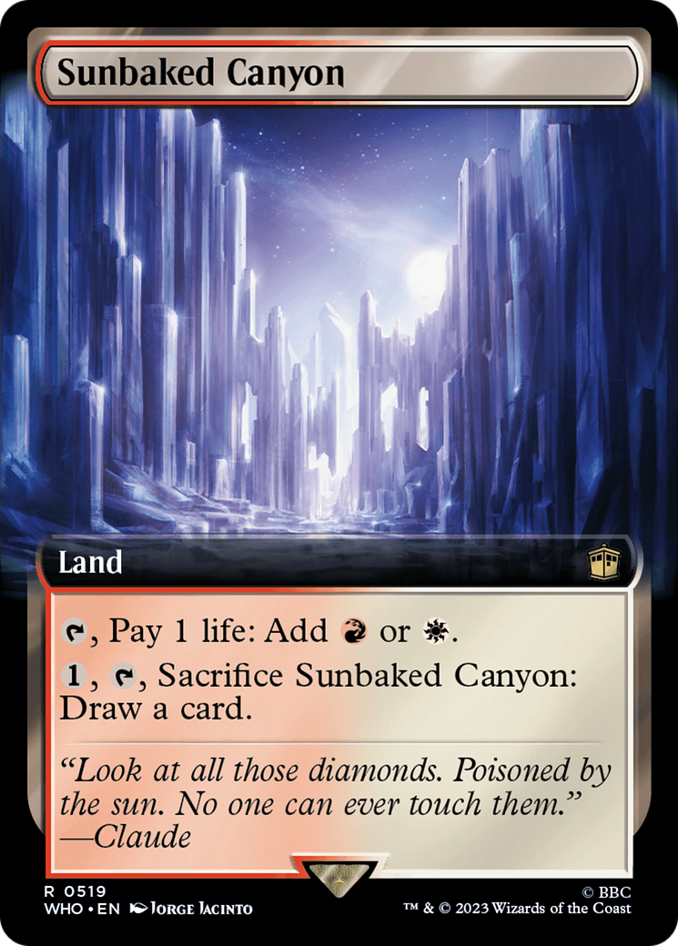 Sunbaked Canyon (Extended Art) [Doctor Who] MTG Single Magic: The Gathering | Red Claw Gaming