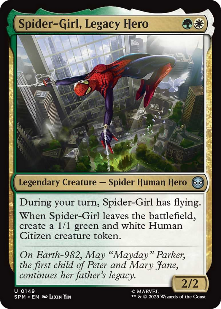 Spider-Girl, Legacy Hero [Marvel's Spider-Man] MTG Single Magic: The Gathering | Red Claw Gaming