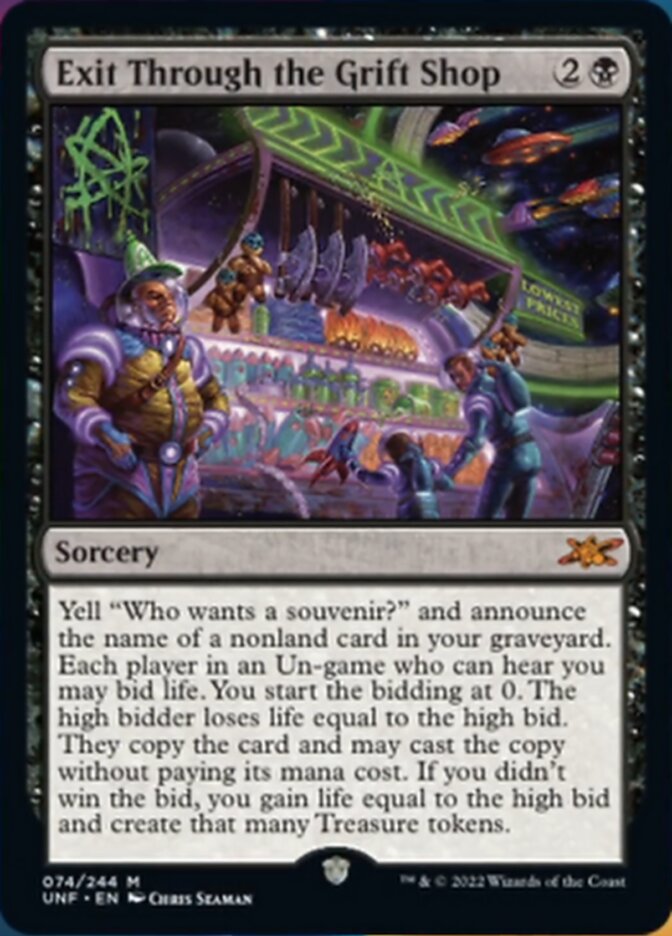 Exit Through the Grift Shop [Unfinity] MTG Single Magic: The Gathering    | Red Claw Gaming