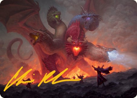 Tiamat Art Card (Gold-Stamped Signature) [Dungeons & Dragons: Adventures in the Forgotten Realms Art Series] MTG Single Magic: The Gathering | Red Claw Gaming