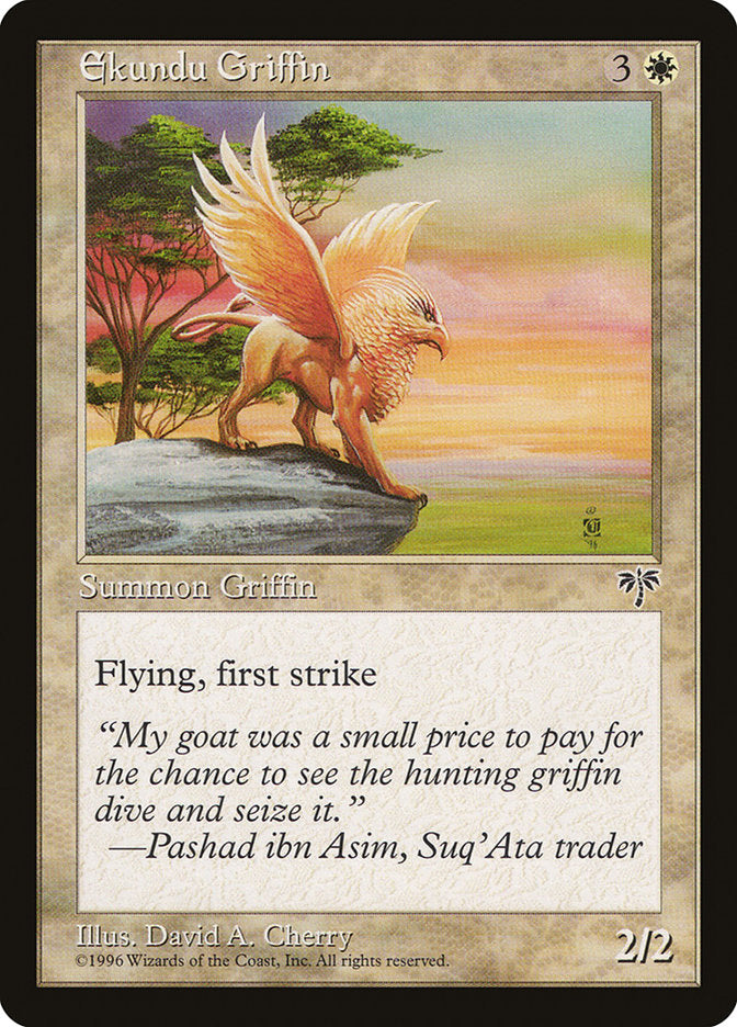 Ekundu Griffin [Mirage] MTG Single Magic: The Gathering | Red Claw Gaming