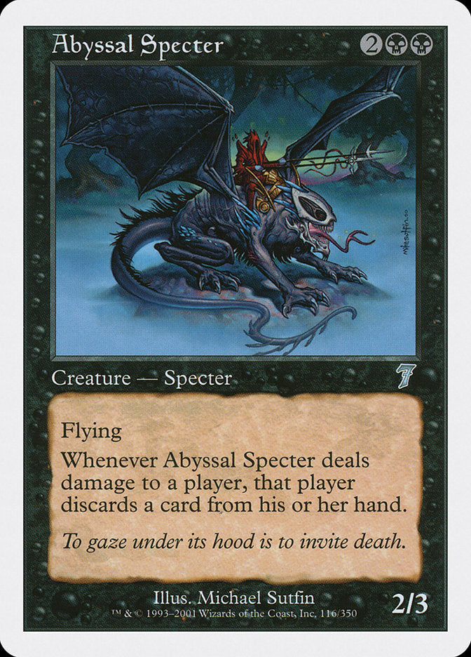 Abyssal Specter [Seventh Edition] MTG Single Magic: The Gathering | Red Claw Gaming